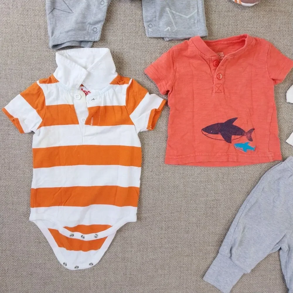 Baby Infant Boy Clothing Bundle Bodysuit Variety Of Colors 11 Pieces Newborn #8
